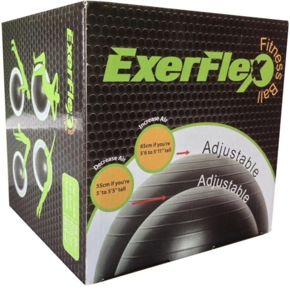 PBLX Exerflex Fitness Exercise Ball With Pump NIB 55-65 cm